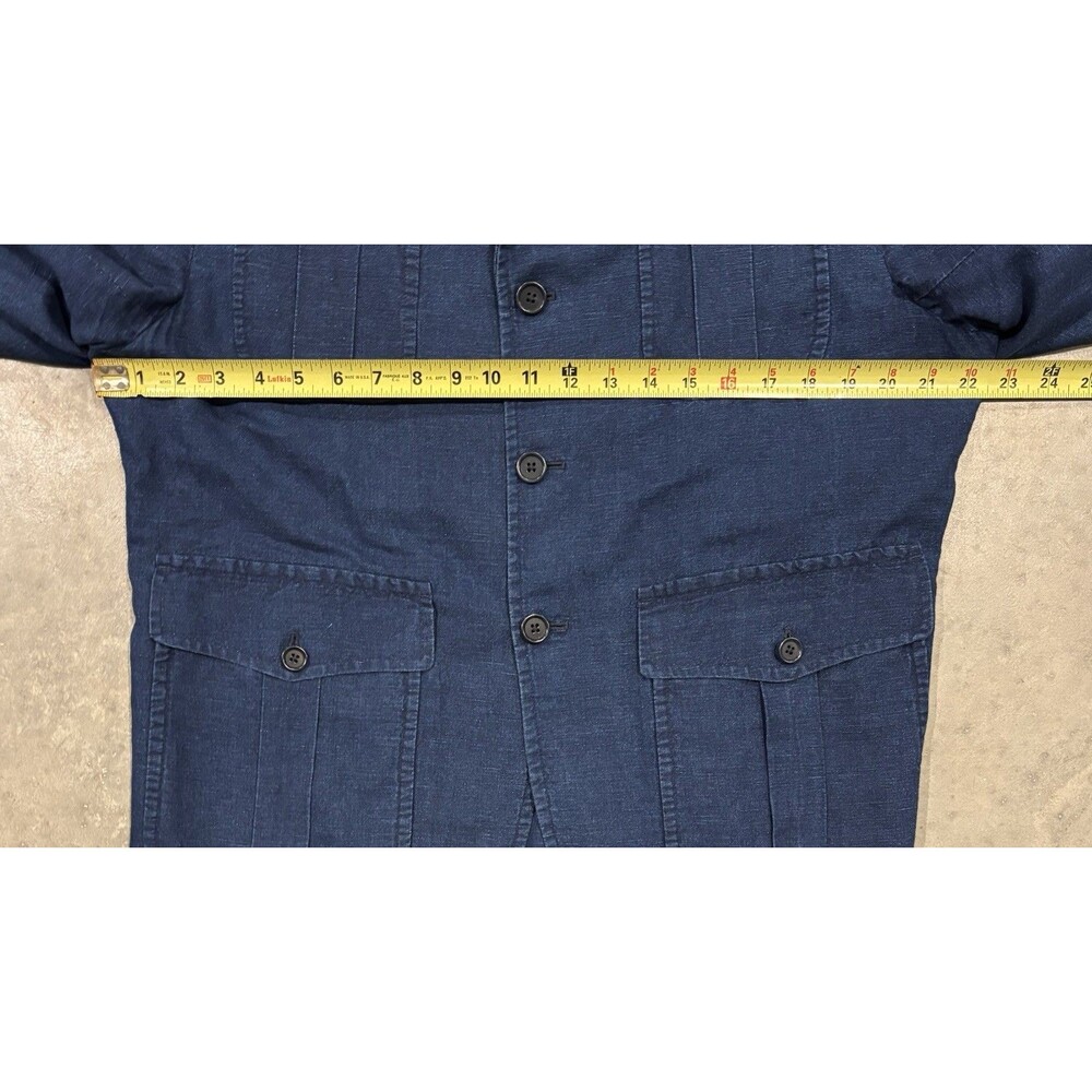 Banana Republic Heritage Jacket Mens 44R Denim Blue Field Safari BR/HTG-SF78 - Picture 3 of 9